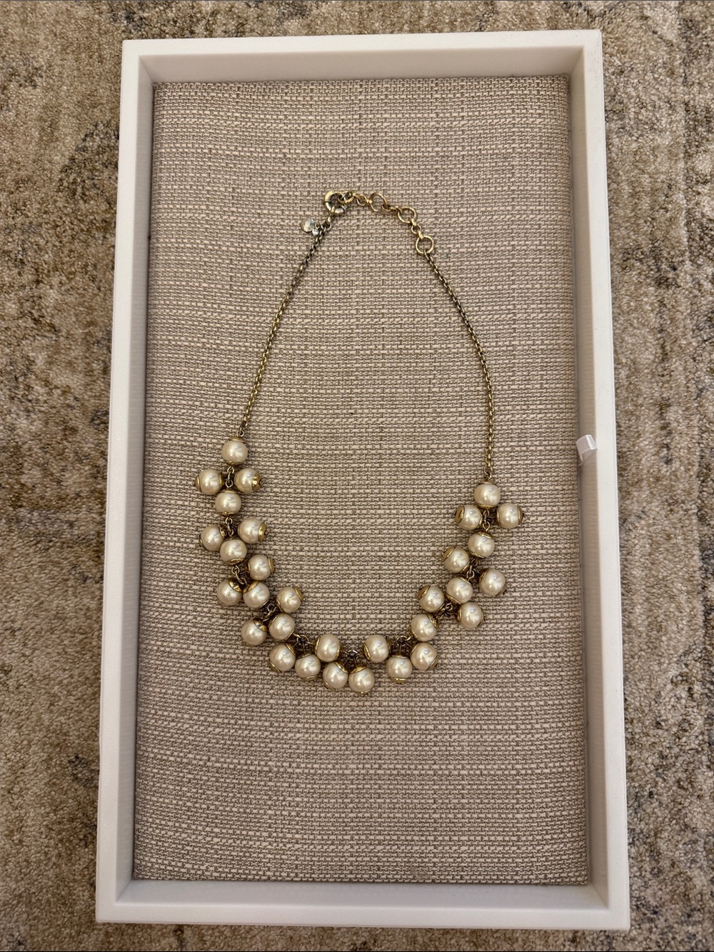 J. Crew Gold-Tone Pearl Cluster Necklace
